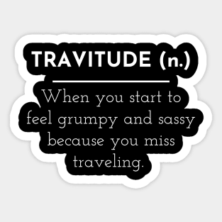 Travitude Travel Attitude I Miss Traveling Sticker